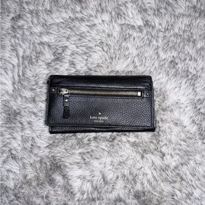 Kate Spade Black Textured Wallet
